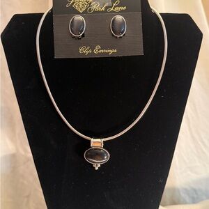 Park Lane Black and Silver Necklace Set